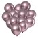 Latex ball 12 "Chrome", metal, set of 5 pcs., Lilac color