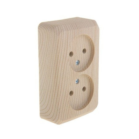 Schetode socket Sche PA16-005D, double, outer without salary, without curtains, pine color