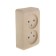 Schetode socket Sche PA16-005D, double, outer without salary, without curtains, pine color