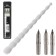 A set of round feathers 3 pieces: 1, 1.5, 2 mm + plastic holder, mix rio