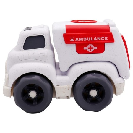 Eco-machine Funky Toys "Ambulance", white color, 18 cm-2