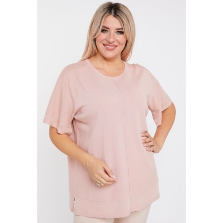 Female jumper luxury plus, size 64, pink color