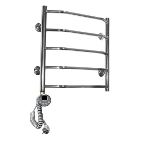 Domoterm electric heated towel rail "Laura", 500 x 500 mm, 5 crossbars, left, chrome-1