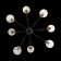 Ceiling Ceiling ST LUCE. SL234.402.08. Varieta. 8x40 watts, E27, 89x89x54 cm, black color, gold