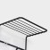 Holder for towels with shelf, 15.5 × 12.5 × 33.5 cm, black color