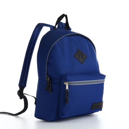 Youth backpack on lightning, rise, outer pocket, blue color