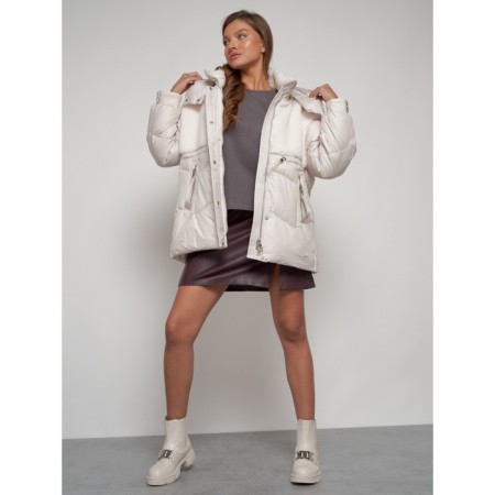 Winter jacket, size 48, beige color-16