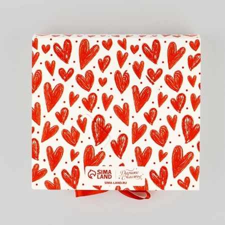 Box for 9 sweets with cells “I love you” 14.5 x 13.5 x 3.5 cm-3