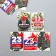 Cardboard "February 23" set 10 pcs (5 types) 4x6 cm