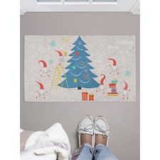 The fucking rug in the hallway “Dwarves decorate the Christmas tree”, size 45x75 cm