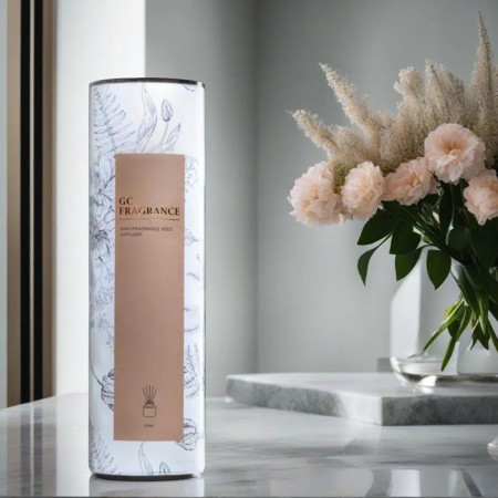 Set for flavoring rooms in a tube: diffuser 230 ml, aromaticoma, red tree-3
