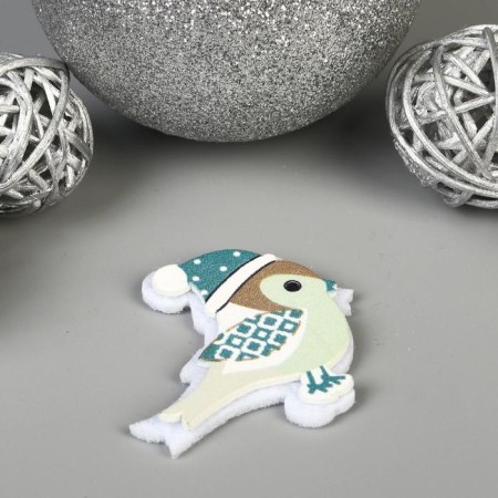 Decor for creativity wood, felt "Voroshushki in a hat" set of 6 pcs 4.2x4.2 cm-2
