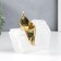 Souvenir brass, quartz "abstraction. Man in a cloak, sits on the mountain" 13x7x15 cm