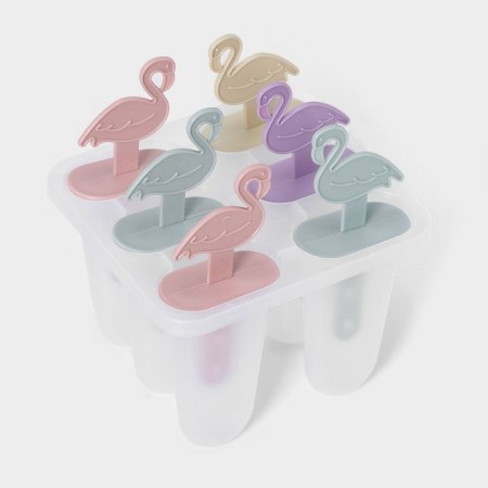 Flamingo ice cream form, 12.5 × 11.5 × 14.5 cm, 6 cells, color mix-1