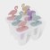 Flamingo ice cream form, 12.5 × 11.5 × 14.5 cm, 6 cells, color mix