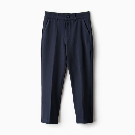 Pants for the boy Minaku: School Collection, dark blue color, height 134 cm-7