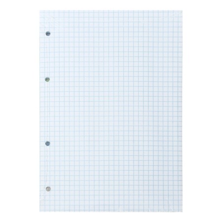 Smooth block for notebooks on rings A5, 120 sheets in a cage, white, 60 g/m2-3