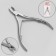 Manicure nippers for cuticle, double spring, 10 cm, blade length - 7 mm, on the blist, silver color
