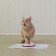 Metal bowl for a cat with a non -slip base Love You, 235 ml, 15x3.5 cm