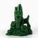 Interior curly candle "Dragon", green, without aroma