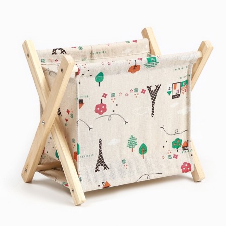 Newspaper, stand for books and magazines "Paris", 26 × 16 × 23 cm, beige-1