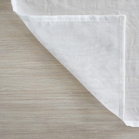 Witerra curtain-tie with embossing a monogram 200x260cm, milk, veil, PE100%-4