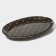 Glass Serving shade "Golden Pen", oval, 24.5 × 15 cm, black color.
