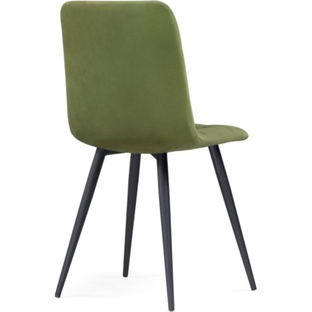 Stool on a metal frame chilli metal/velor, black/green 44x50x85 cm-3