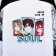 School textile “anime” school, 46x30x10 cm, vertical pocket, black color, white