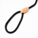 Ling-leather 150 cm x 6 mm, polyester and genuine leather, black
