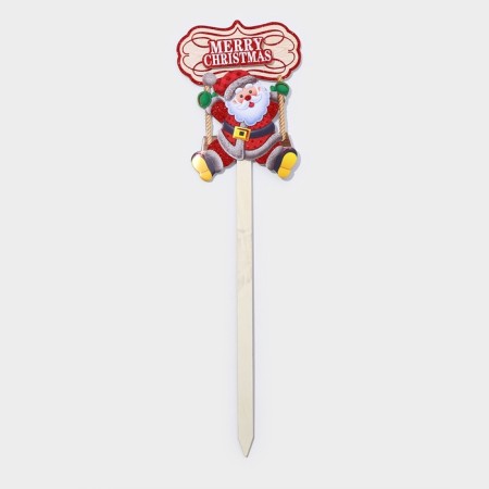 Topper decorative "Santa Claus on a swing" 20.5x71 cm-1