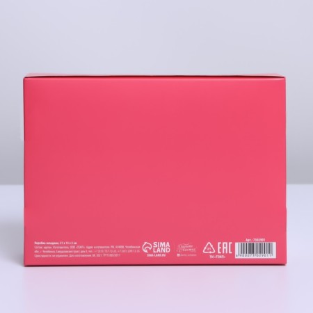 Gift folding box, packaging, Fuchsia, 21 x 15 x 5 cm-2