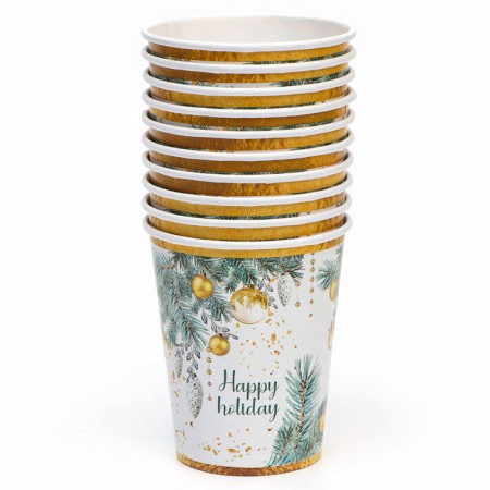 New Year's glass disposable paper disposable "Happy New Year", vacation-2