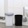 Garbage container with pedal, 7 l, marble color