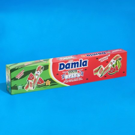 Sour marmalade - straps "Damla", watermelon, 15 g-1