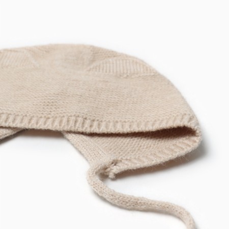 Hat knitted baby I r.48-50, col. beige-2