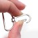 Metal carbine, 39 × 31 mm / 25 × 2.2 mm, 10 pcs, silver color