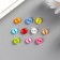 Buttons plastic for creativity 2 punctures "colored buttons" set of 100 pcs 0.6x0.6 cm
