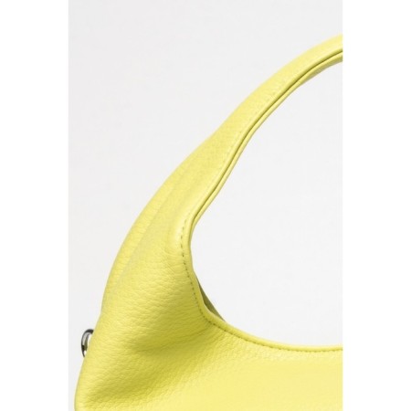 Gobo bag is female, eco -leather, safenta lemon, 32x13x21 cm-3