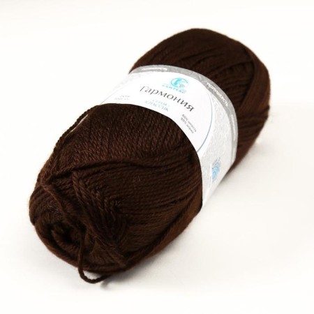 Yarn "Harmony" 50% wool, 50% acrylic 245m/100g (063 chocolate)-1