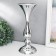 Silver of Metal for 1 candle "elegant" silver 32x13x13 cm