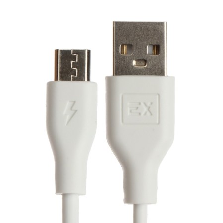 EXPLOYD EX-K-487, microUSB-USB, 2 m, white cable-1