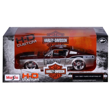 MASTO Die-Cast Harley-Davidson 1967 Ford Mustang GT, 1:24, Black-Orange color-10
