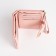 Women's wallet on the button, pink color
