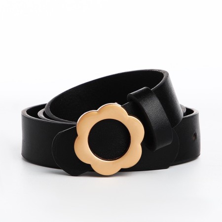Building belt, width 2.3 cm, clove buckle, black color