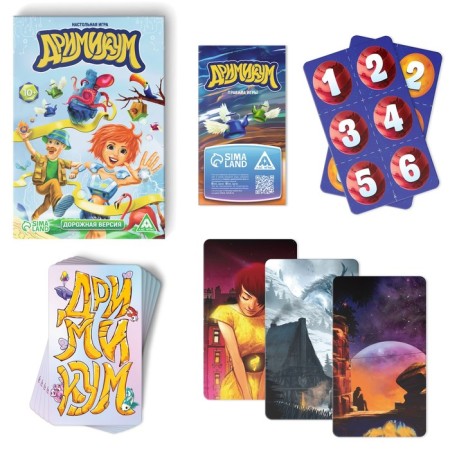 Board game for asociation and imagination "Drimikum", 70 cards, 10+-1