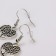 Earrings Metal "Love" Tree in the heart, color black silver