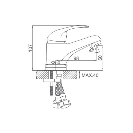 Accoona A9052 shell mixer, single -leaf, chrome-1