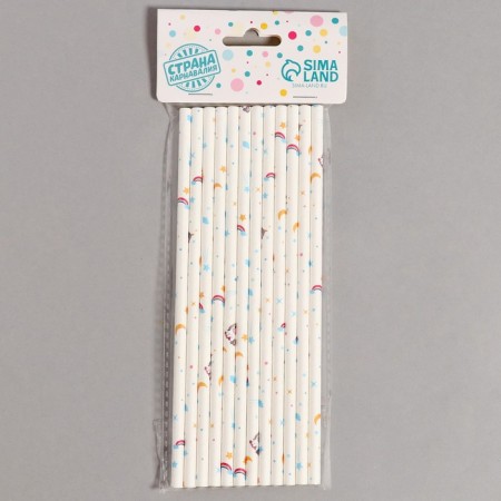Tubes for the “stars” cocktail set 12 pcs., White color-2
