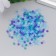 Glass 8/0 "Matte translucent. Blue melange" 10 g